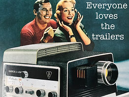 fifties couple watching a movie.