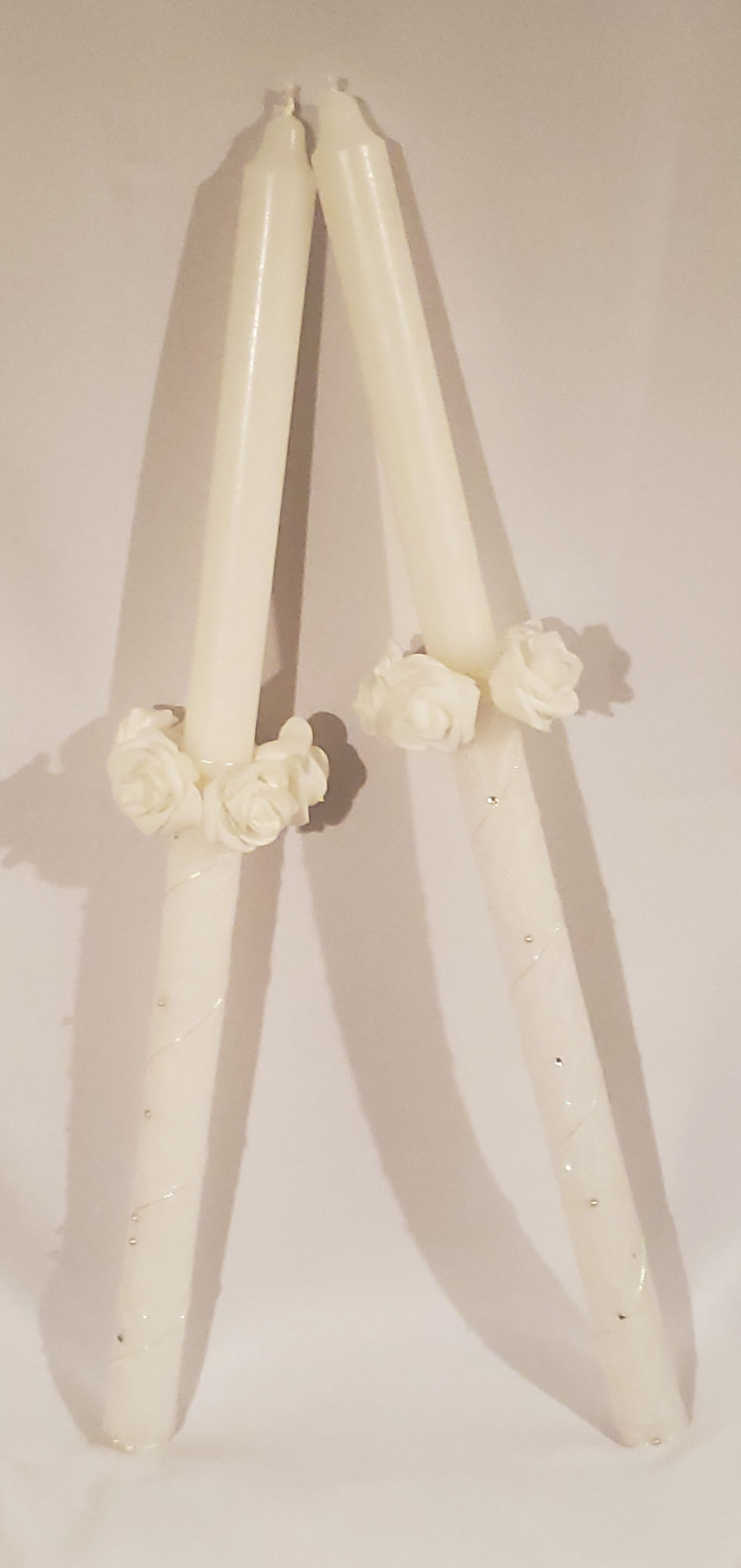 White Accented Wedding Candles