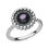 Thumbnail: Links of London Effervescence Sterling Silver, Blue Diamond & Pearl Ring