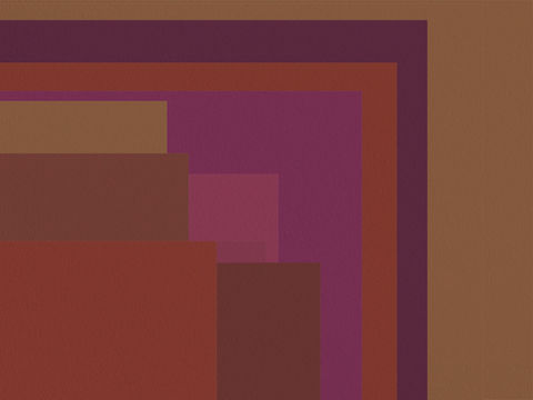 Composition graphique géométrique en dégradés rouges et bruns. Test couleurs