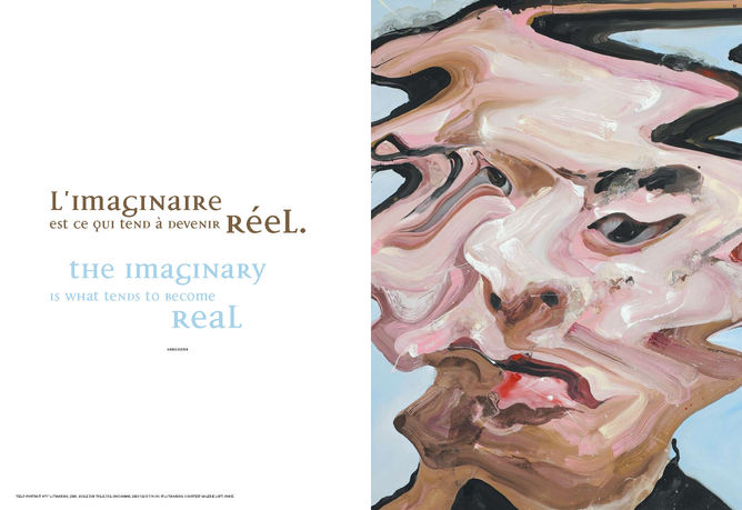 Extrait du cahier d'inspiration Maison & Objet 2008 : "Self-portrait N°1" Li Tianbing, 2003. huile sur toile / Oil on canvas. 2003 162 x 114 cm. © Li Tianbing, Courtesy Galerie LOFT , Paris.