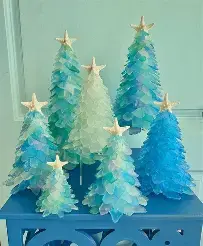 Sea Glass Christmas Trees