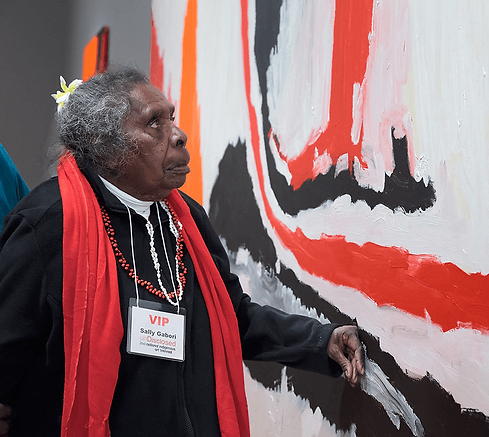 Australian Art Exhibitions Museum art gallery exhibiton design NGA National Gallery of Australia Undisclosed exhibition Sally Gabori Nyinyilki 2009
