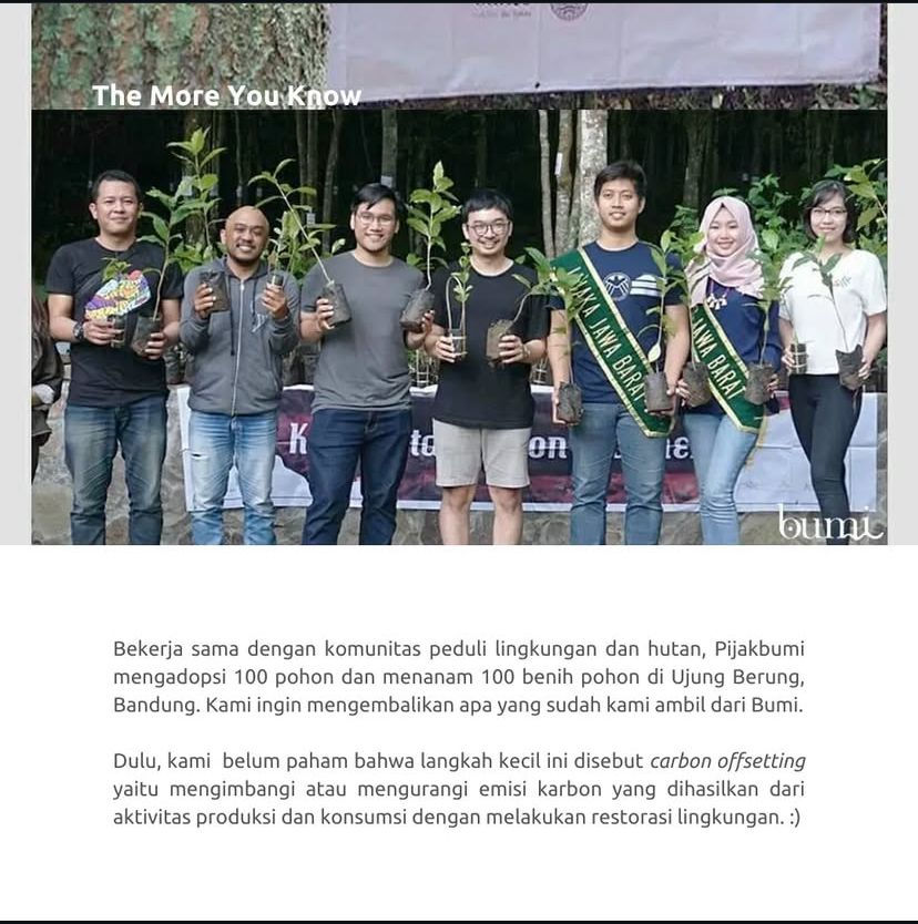 Sumber Instagram PijakBumi