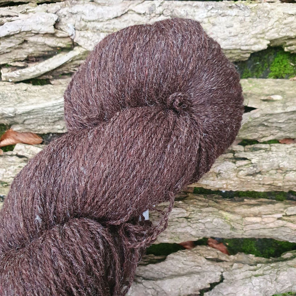 Thumbnail: Kaunie Estonian 100% wol garn, 420m/100g.Brown