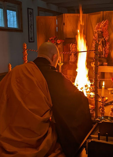Goma - mikkyo fire ritual - at Korinji