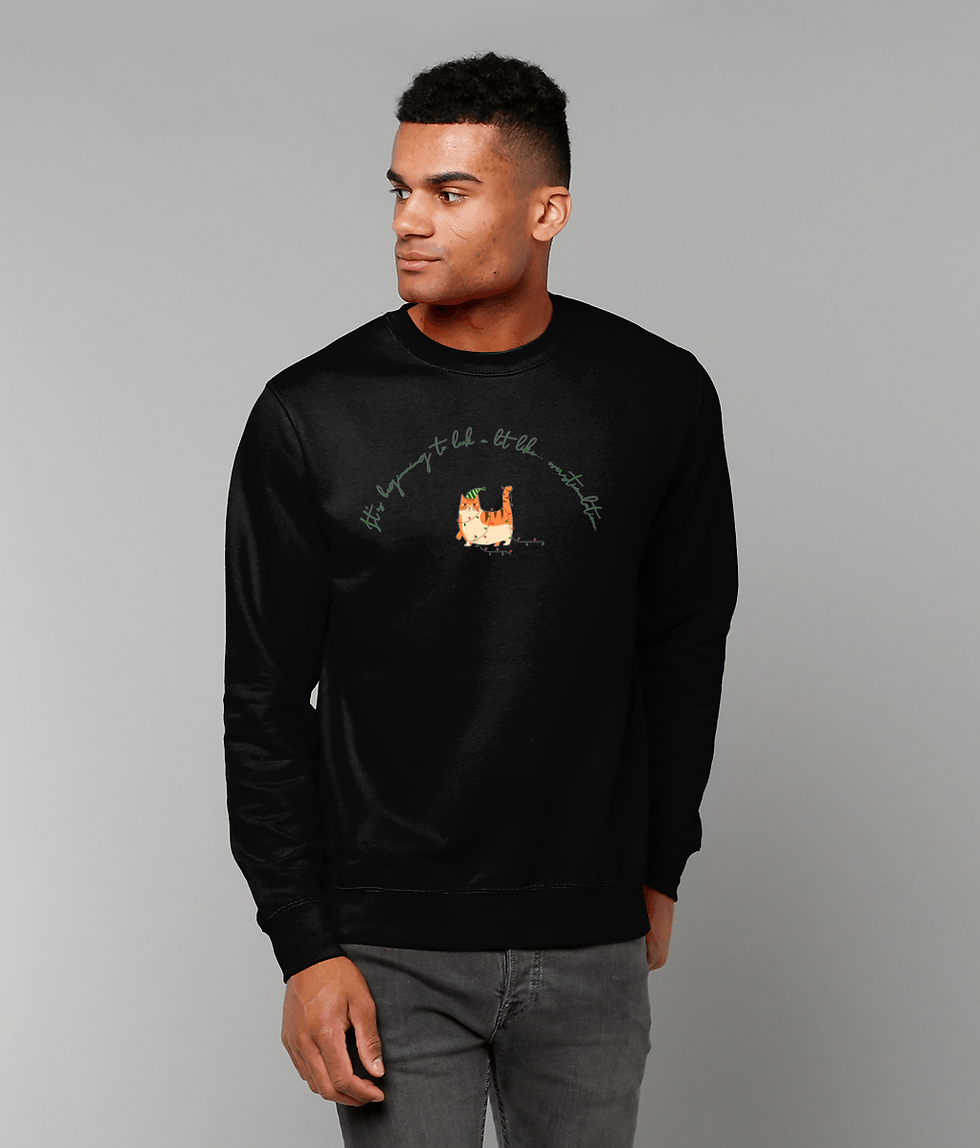 Thumbnail: Christmas Sweatshirt: Overstimulated Cat