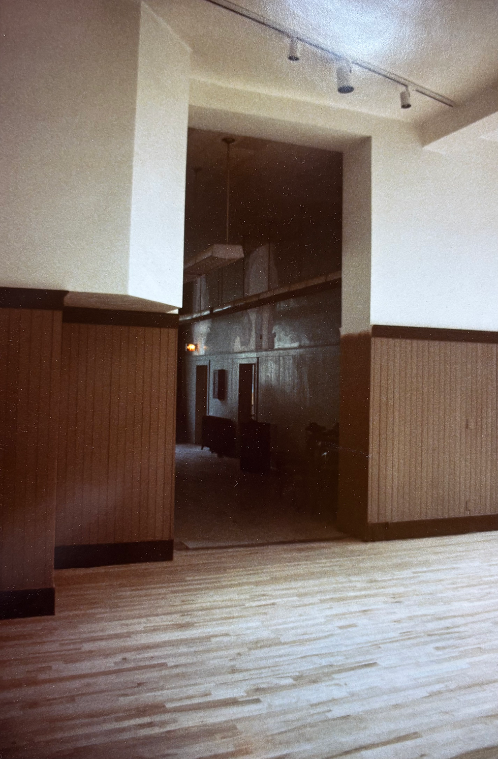 Pictured is the door to the Museum's back room, circa 1985 after renovations were completed.