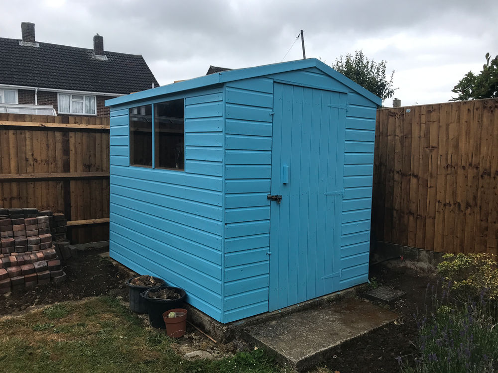 the little blue shed.