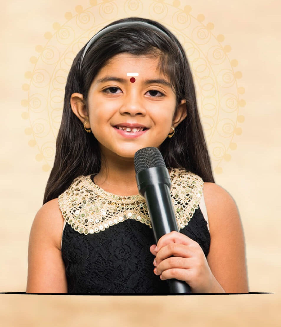 a picture of a girl singing