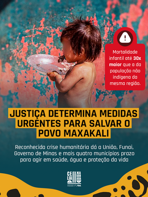 Crise humanitária do povo Maxakali: Justiça determina medidas urgentes contra a mortalidade infantil no Vale do Mucuri