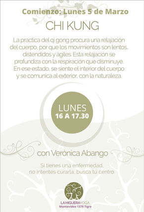 Clases de QI GONG Terapéutico 2018