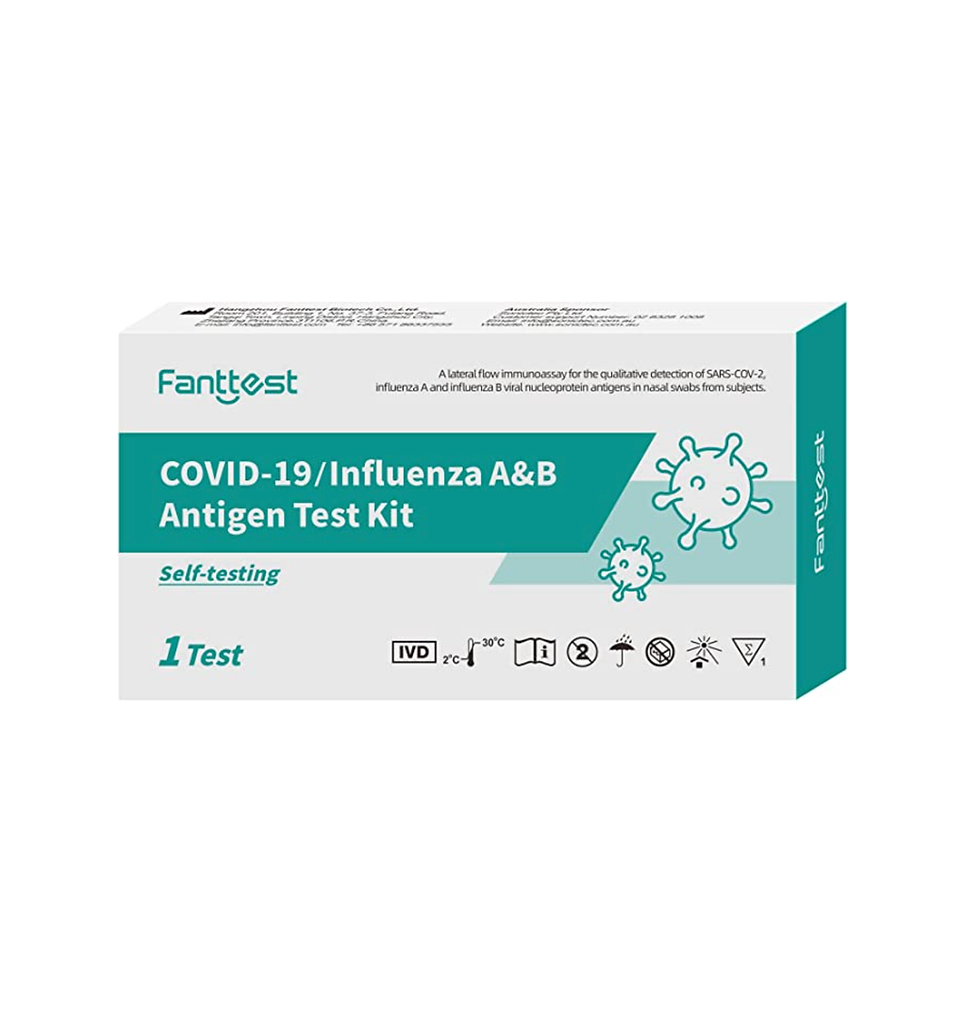 Thumbnail: Fanttest 3-in-1 Test, Influenza Flu A/B and COVID-19 Rapid Antigen Test Kit