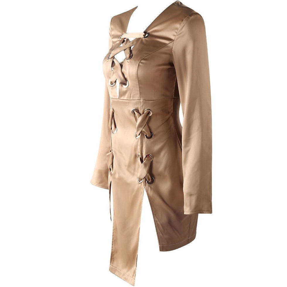 Thumbnail: Beige Eyelet Party Dress