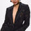 Thumbnail: Carie Sequin Floral Blazer Set Black