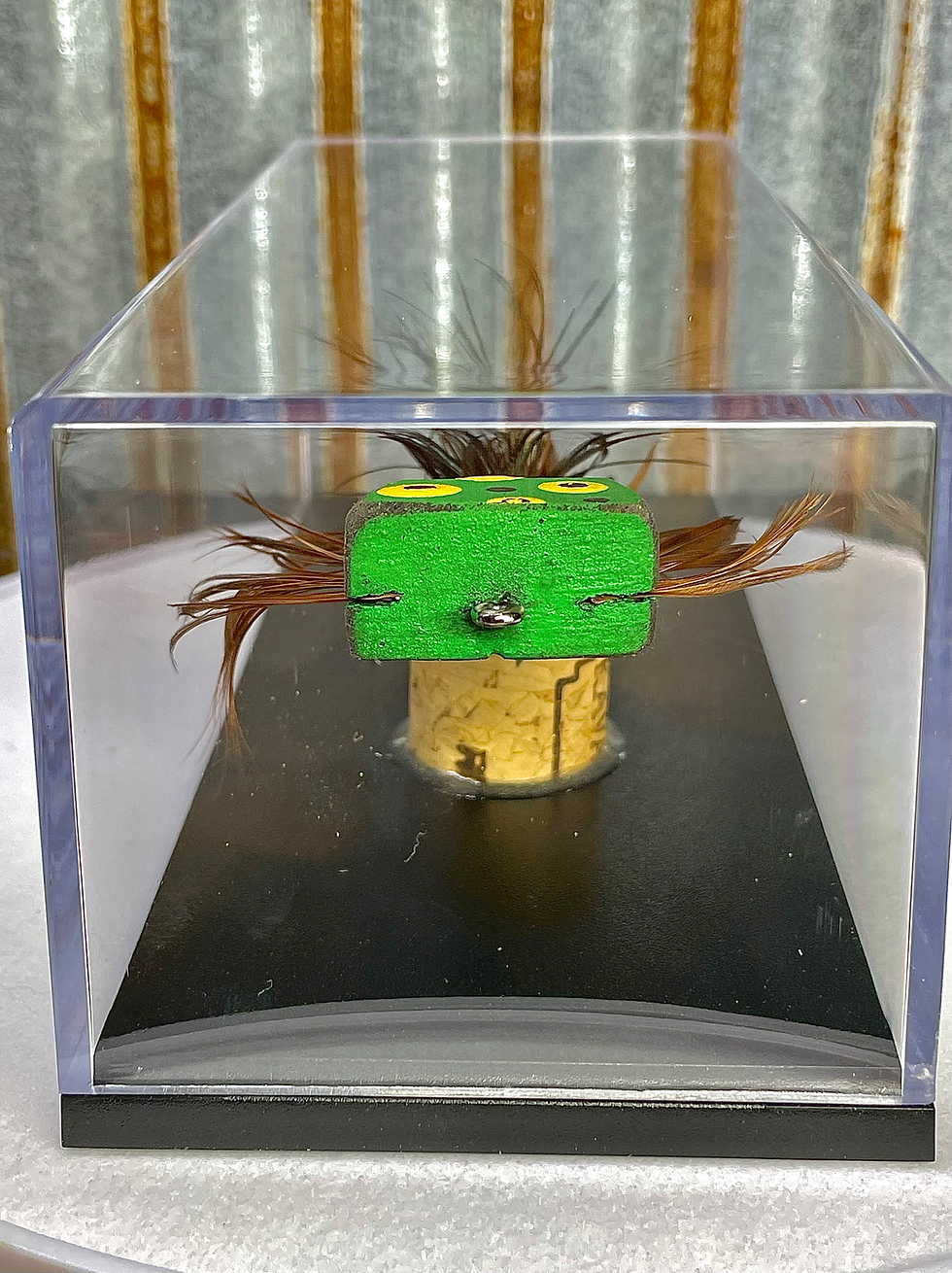 Thumbnail: Vintage Hand Made/Hand Painted "Gerbubble Bug" 6/0 Balsa Popper Display