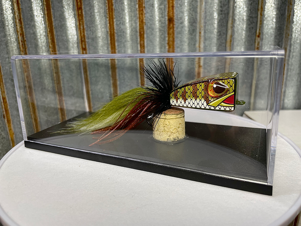 Thumbnail: Madtown Smallmouth #1 Hand Made 6/0 Balsa Popper Display
