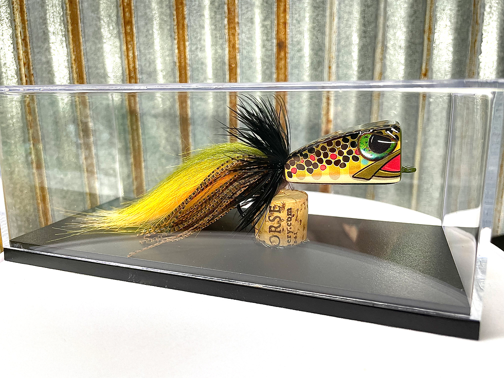 Thumbnail: Madtown Brown #1 Hand Made 6/0 Balsa Popper Display