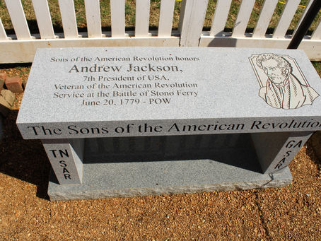 Andrew Jackson Bench Dedication, March 13, 2022