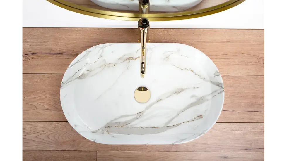 Thumbnail: Ceramic Countertop Basin Rea Nadia Shiny Aiax