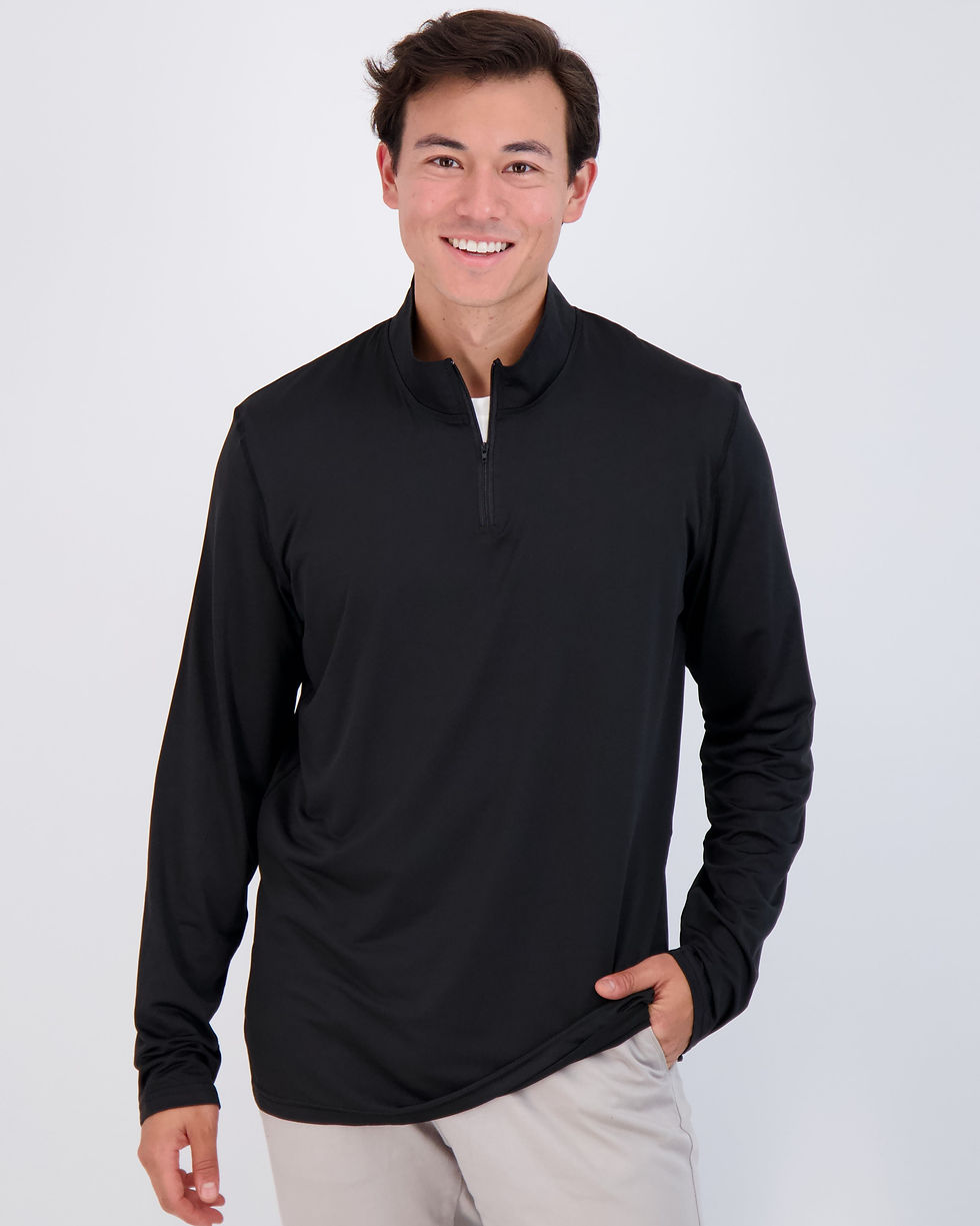Thumbnail: Pack: Men'S Dry-Fit Quarter Zip Long Sleeve Pullov