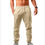 Thumbnail: Men's Sport Soild Color Cotton Linen Pants