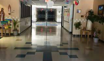 School hallway floor restoration and waxing Exeter PA