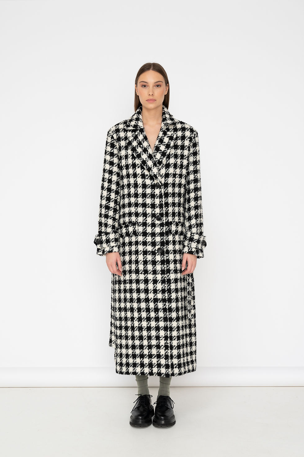 Miniatiūra: 'Houndstooth' paltas