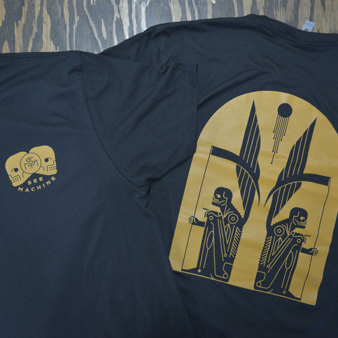 See Machine Black Screen Print T-Shirt