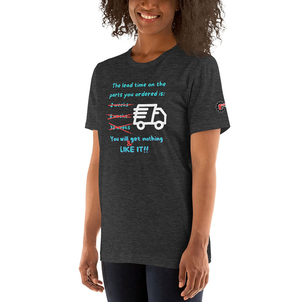 Thumbnail: "Supply Chain Issues" - Dark Unisex t-shirt