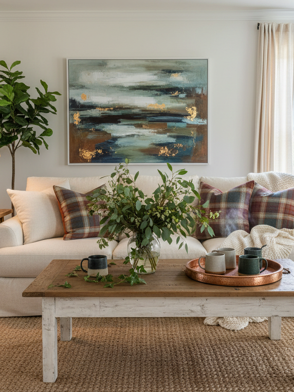 Enhance Your Modern Farmhouse Walls with Artistic Wall Decor: Abstract Canvas Prints