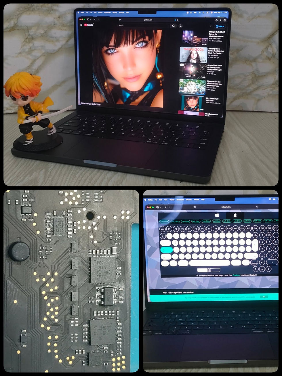 #ซ่อมmacbookM4 #fixmacbookM4 อาการเครื่องเปิดติดแต่ trackpad และคีย์บอร์ดไม่ทำงาน login ใช้งานเครื่องไม่ได้ไปศูนย์ตีราคาหลายหมื่นมาที่ร้านถูกกว่าหลายเท่า