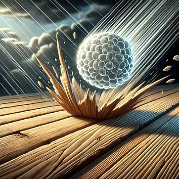 DALL·E 2025-01-15 15.58.30 - A realistic cartoon-style illustration of a large hailstone f