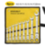 Thumbnail: 16-piece ratcheting combination wrench set in a yellow carrying case, ideal for various mechanical tasks.