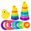 Thumbnail: Stackable duck toy with colorful rings, Baby Toy Rolling Ball Tower Montessori Educational Games, NanaPouchKids