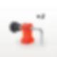 Miniatura: Red and black plastic clamp, x2