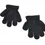 Thumbnail: Two black gloves isolated on white background, to keep hands warm in winter.