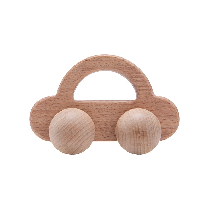 Thumbnail: Wooden toy car with two wheels. 4-in-1 Wooden Toys 3D Wood Puzzle Early. NanaPouchKids.