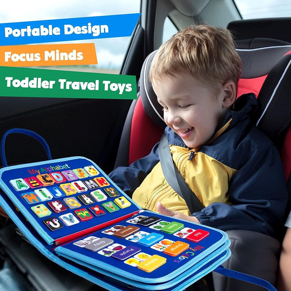 Thumbnail: Young boy smiles while playing with toys in Portable Design Focus Minds.