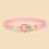 Thumbnail: Pink and rainbow belt with heart buckle and cutout details for stylish wear.