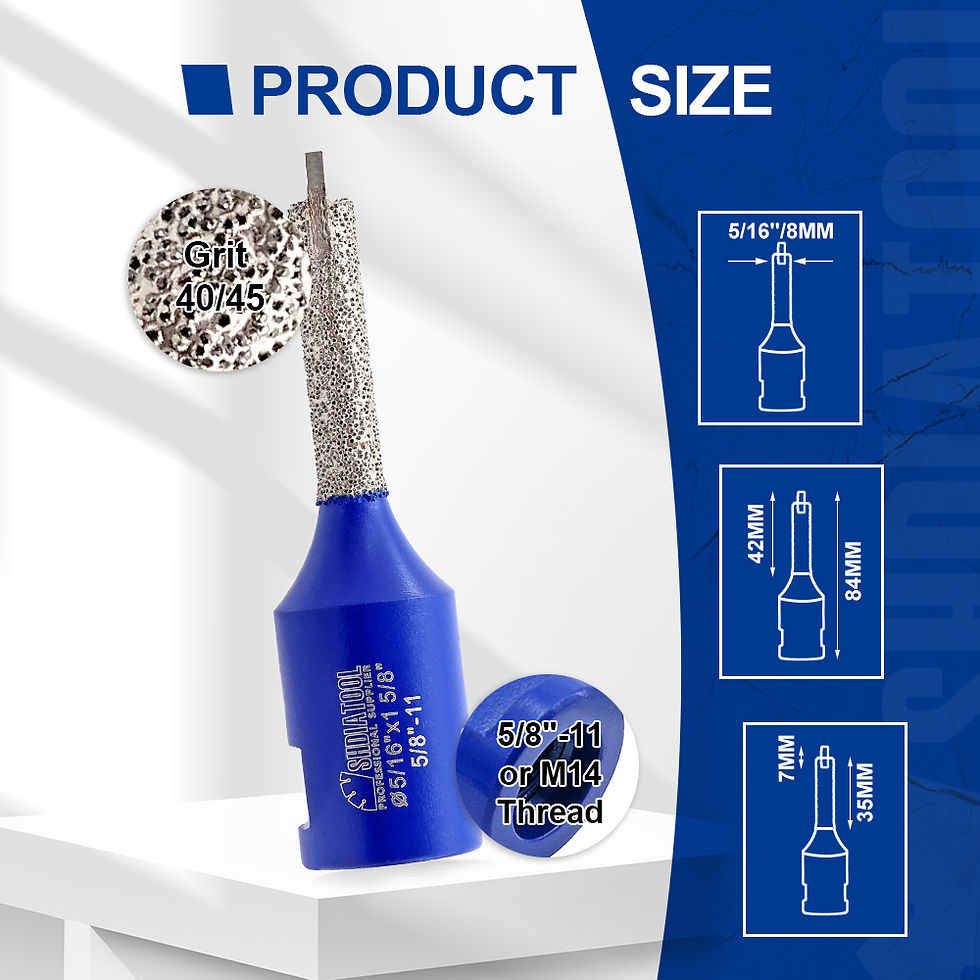 الصورة المصغرة: Blue diamond drill bit, PRODUCT SIZE, PRO TOOL BOX