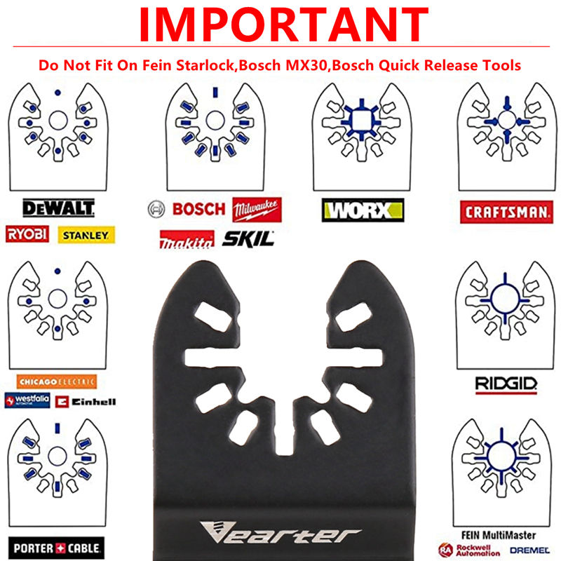 Miniatura: Important: Multi-tool blade compatibility chart for various brands
