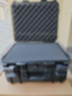 Miniaturbild: Black Storage Toolbox open, showing protective foam inside