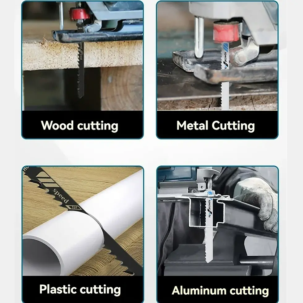 Miniaturbild: Versatile jigsaw blade cuts wood, metal, plastic, and aluminum
