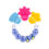 Thumbnail: Cute silicone baby teether with colorful shapes