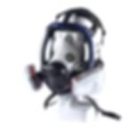 Full face respirator mask with filters