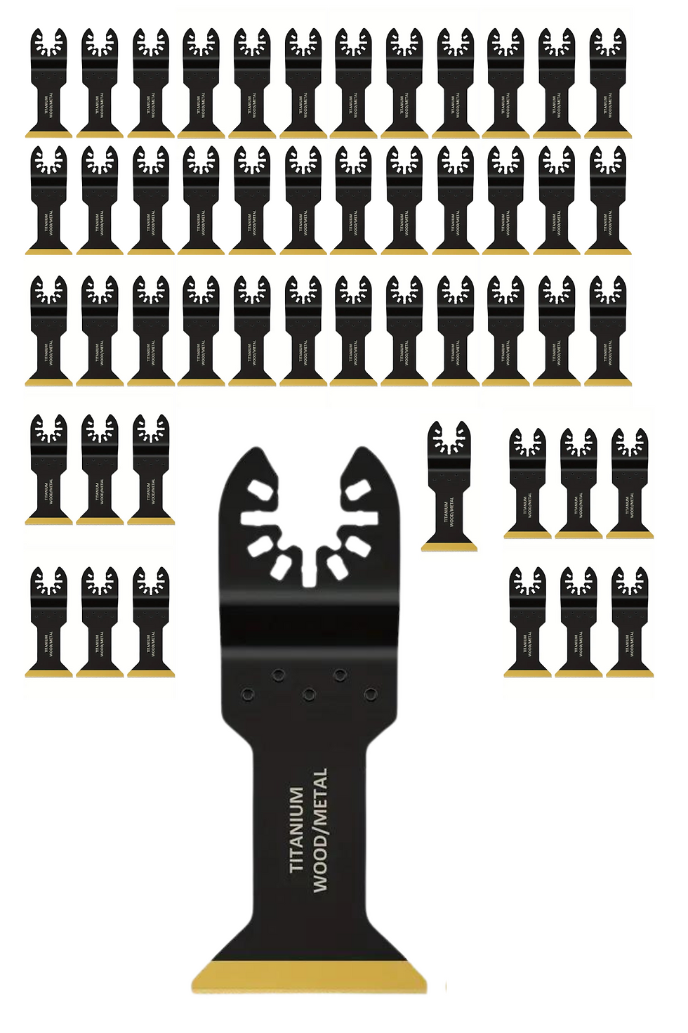 縮圖：Black oscillating saw blades, TITANIUM WOOD/METAL, for various cutting tasks PRO TOOL BOX