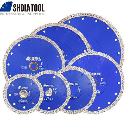 SHDIATOOL Turbo Mesh Diamond Blade With X Rim Segment For Porcelain