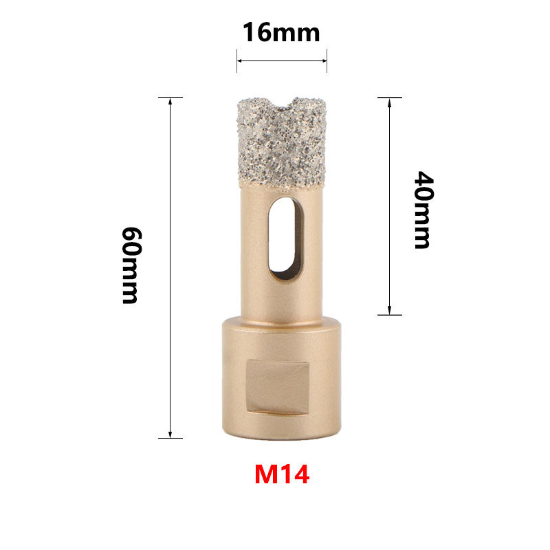 Küçük resim: Diamond drill bit, 16mm x 40mm x 60mm, M14