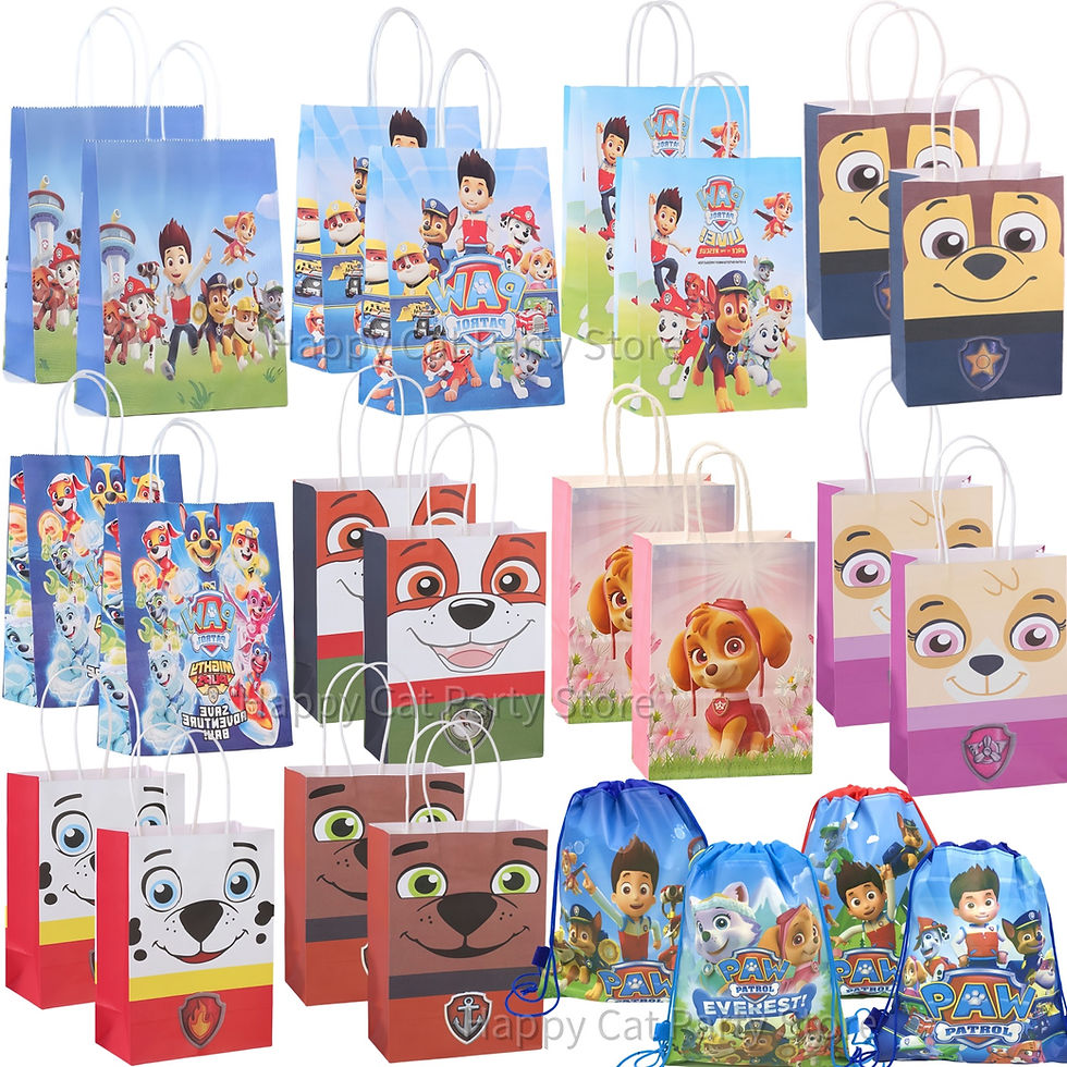 Paw Patrol party favor bags and backpacks